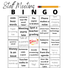 A Meeting Bingo Card used in meetings